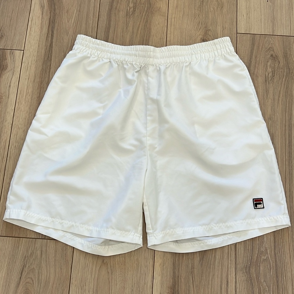 Fila Men’s White Athletic Shorts with Pockets